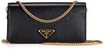 Prada Womens Miniborse Black Vitello Move Small Leather 